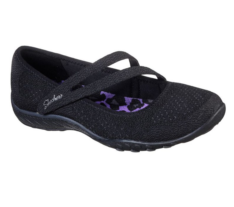 Skechers Dam Svarta Fritidsskor - Relaxed Fit: Breathe-Easy - Sympathize - Sverige (AHEVJ-8372)